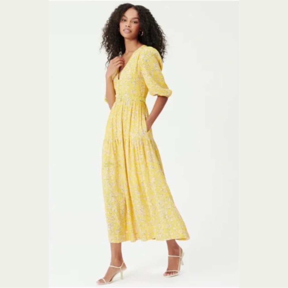 NWOT NICHOLAS Celie Floral-print Long Dress